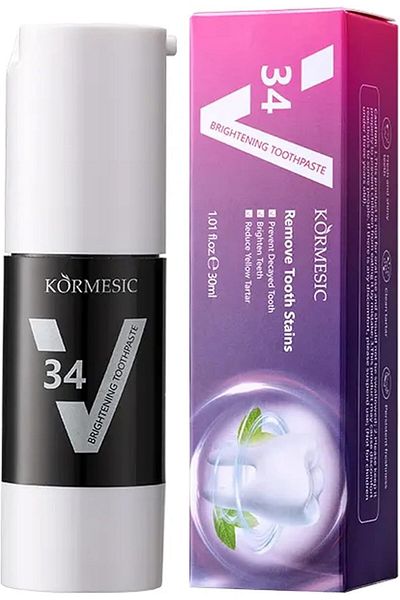 Kormesic معجون أسنان عضوي بنفسجي لإزالة البقع - موس تبييض الأسنان V34 50 مل