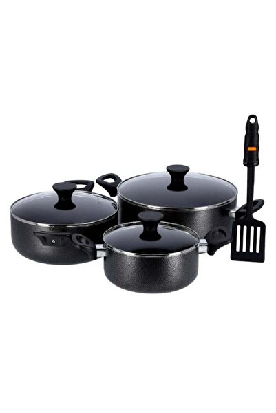 DELCASA مجموعة أواني طهي من الجرانيت السميك غير اللاصق من الألومنيوم، مكونة م...