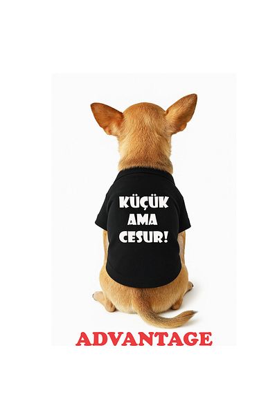 Advantage Little but Brave Cat and Dog Outfit Tank Top Black Printed Cat Dog Tank Top