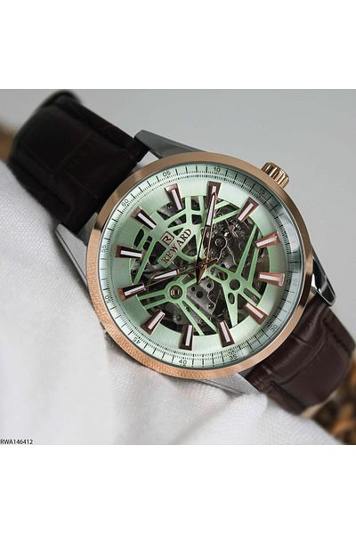 Reward Rwa146412 Automatic Men's Wrist Watch with Leather Band