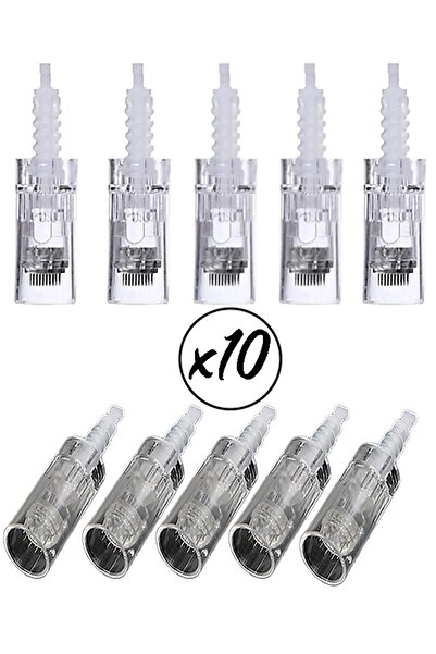 ARMONİKONYA 10adet 42pin Dr.pen Şeffaf Soketli Dermapen Iğnesi Orjinal Steril...