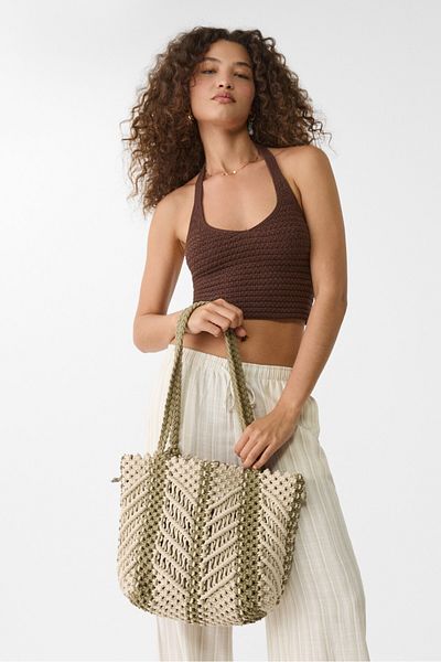 Stradivarius Macramé shopper bag