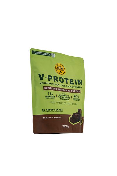 GOLDNUTRITION Pudra proteica vegetala, GoldNutrition, V Protein Ciocolata, 720 g
