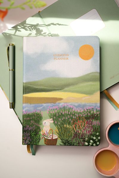 Matt Notebook Ediție Premium A5 15x21 cm Planificator fără timp imprimat pe in Agenda Bunny Trail