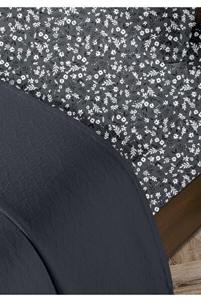 Evim 100% бавовна Olivia темно-синій односпальний комплект постільної білизни 160 x 230 см