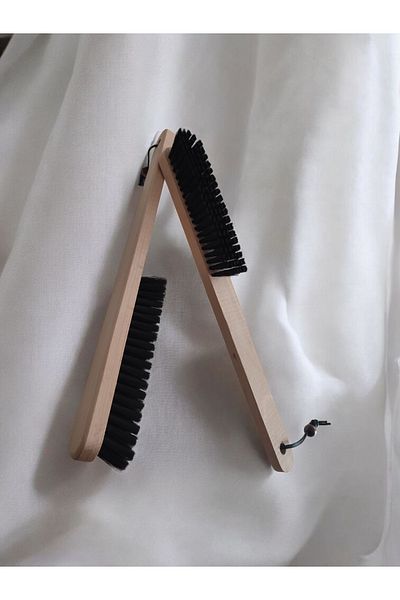 ERGÖK Wooden Clothes Brush, Shoe Brush, Dust Cleaning Brush, 40 cm Length