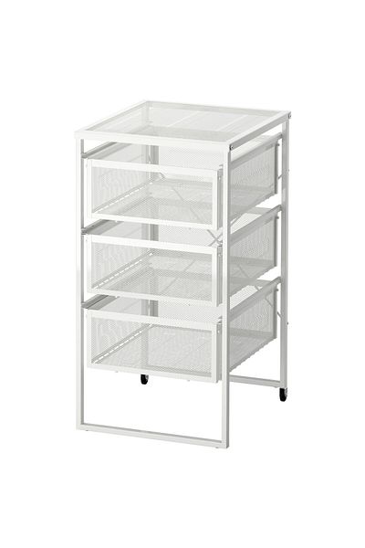 IKEA Lennart Drawer Unit – White, 3-drawer Steel Storage On Wheels, Fits A4/letter Paper