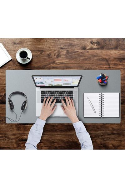zola Mouse pad, non-slip, easy storage, eco-leather, 90x45, black/grey