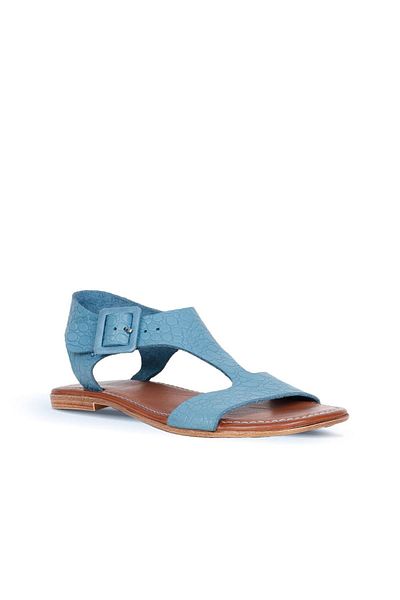 Bueno Shoes Sandale de damă din piele albastre - 01ws6904