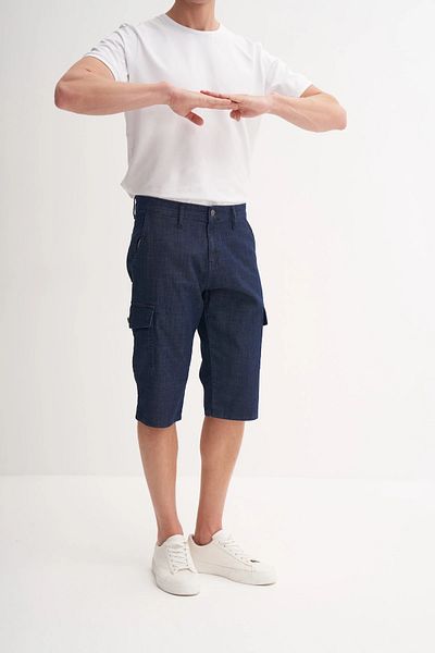 Cazador Дънкови шорти Bermuda Regular Fit Cargo 6715