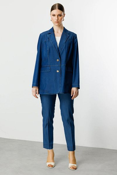 Ekol Double Buttoned Flap Pocket Jacket Indigo 04602