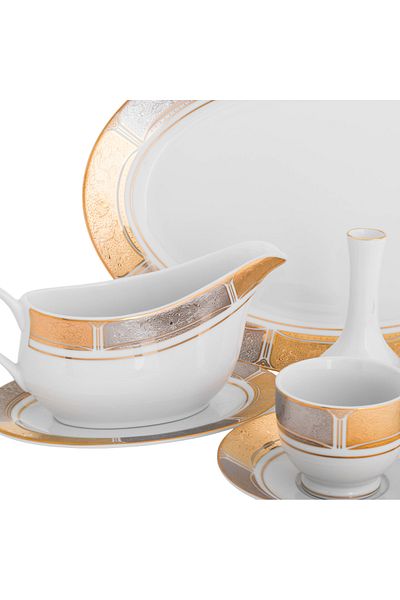HIC Richvine 28-piece porcelain dessert set for 6 people