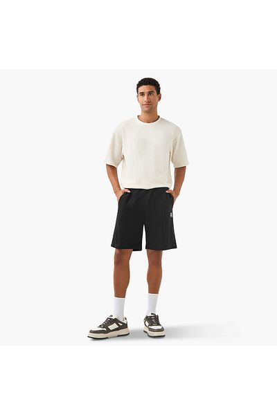 Starter Button Detail Shorts with Drawstring Closure and Pockets
