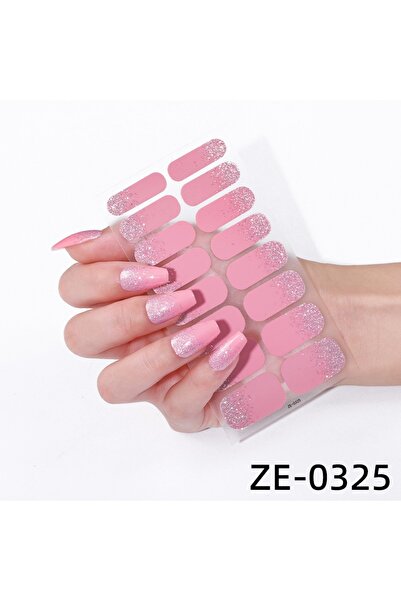 Hediyepro Mutlu Etmek Kolay Uvsiz Jel Tırnak Etiketi, Kendinden Yapışkanlı Jel Tırnak Sticker, Suya Dayanıklı Nail Art Sticker