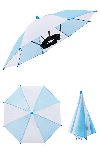 Marlux Kafaya Takılan Şapka Şemsiye Gölgelik Plaj Yazlık Kafa Şemsiyesi Açık ...