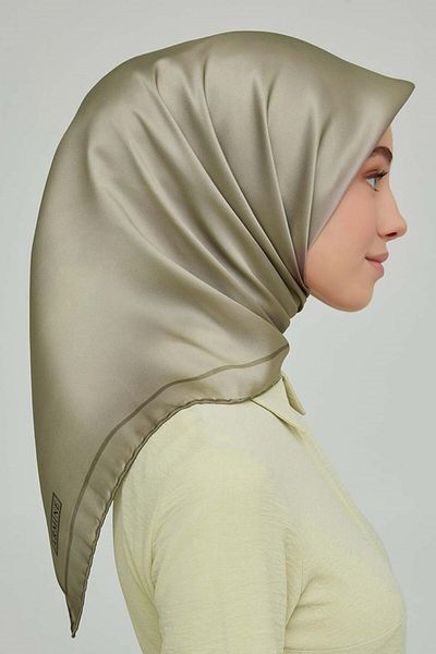 Armine Νέα σειρά Nostalgia Twill μεταξωτό μαντίλι 8668D-08 μονόχρωμο OIL GREEN