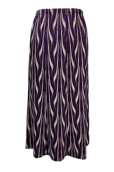 Giyinen Mağazaları Plum Nare Elastic Waist Glittered Unlined Combed Cotton Skirt