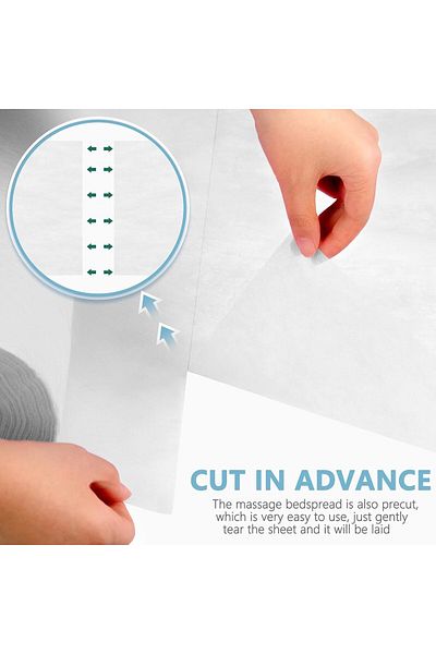 LA PERLA TECH 10 Roll Disposable Non-Woven Bed Sheet 180 * 80 CM Bed Cover Disposable Massage Table Sheets White