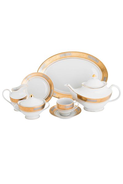 HIC Richvine 24-Piece Porcelain Tea Set for 6 People