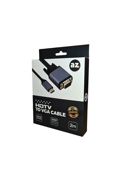 CLASSLIGHTS Cablu video HDMI - VGA 1080p, compatibil cu PC / Laptop / Monitor / Proiector, 2 m, Electroaz