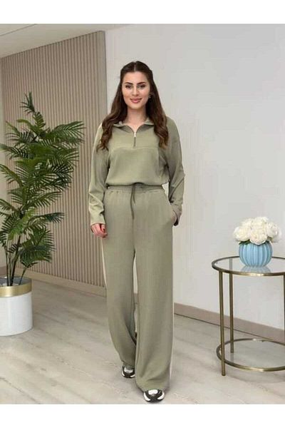 My Blog Mint Hooded Garnished Set - 8569