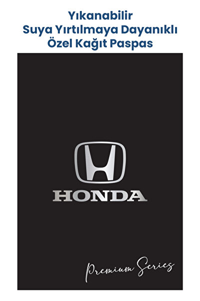 BALKAN AMBALAJ Suya Dayanıklı Yıkanabilir Honda Oto Paspas Kağıdı Siyah Gümüş...