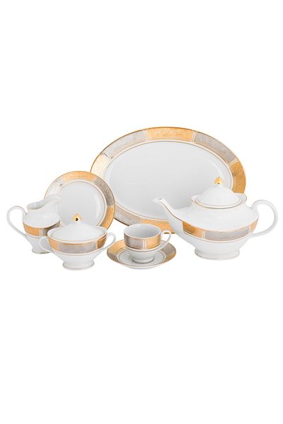 HIC Richvine 24-Piece Porcelain Tea Set for 6 People