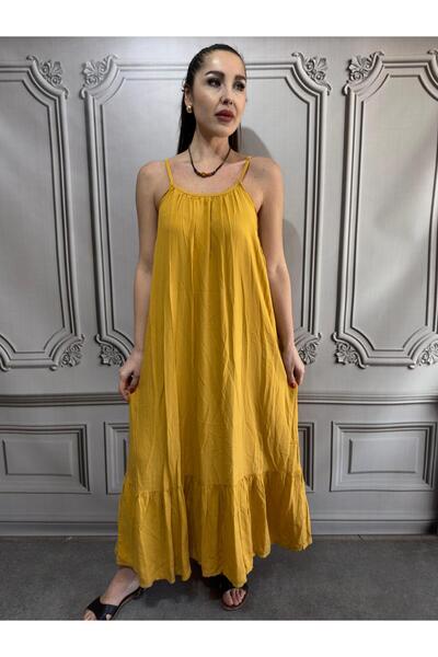 AGORATEKSTİL Rochie lungă de damă din țesătură de viscoză