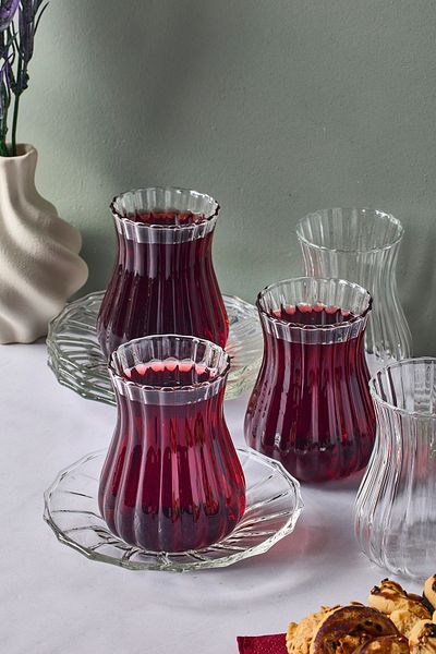 Perotti Harmancık 12 Piece Glass Tea Set 170 ml