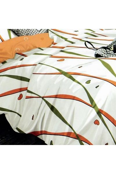 Pucioasa Lenjerie de pat dublu din finet, cearceaf pilota 200x220cm, set 6 piese, Linii
