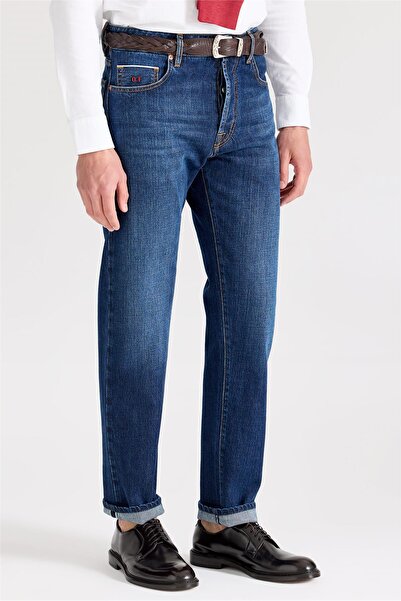 TRAMAROSSA Lacivert Selvedge Pamuk Denim Pantolon