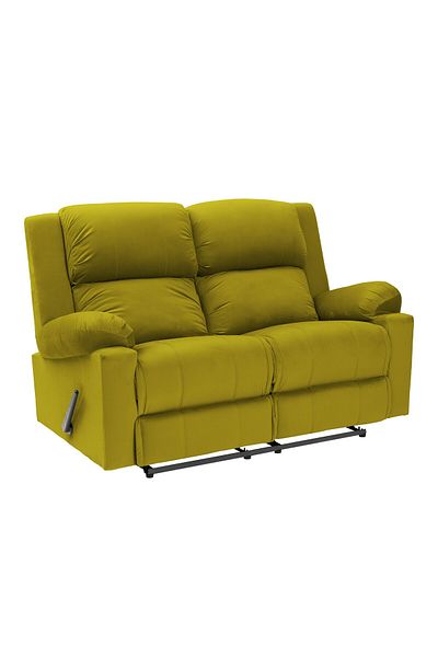 Lazy Vibes Velvet Double Classic Recliner Chair - Gold