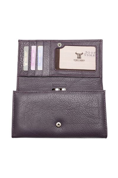OEM Women's leather wallet, Toro Nero, Essential, purple