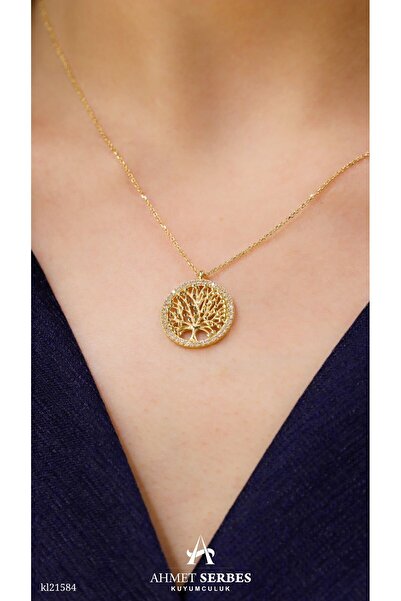Ahmet Serbes Kuyumculuk Yaşam Ağacı Altın Kolye