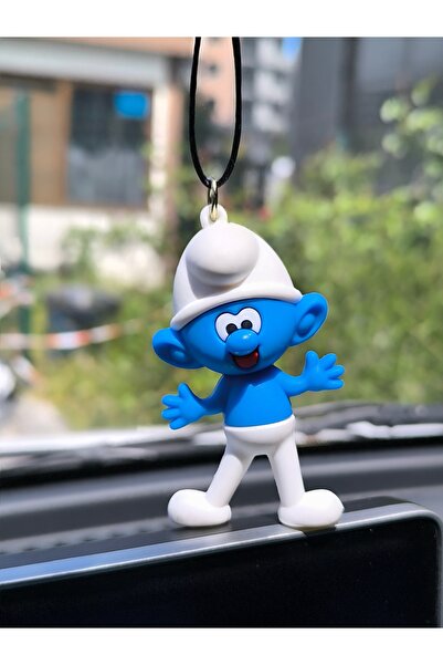 Esey Dizayn Şirinler Araba Dikiz Ayna Süsü - Vantuzlu Cam Süsü