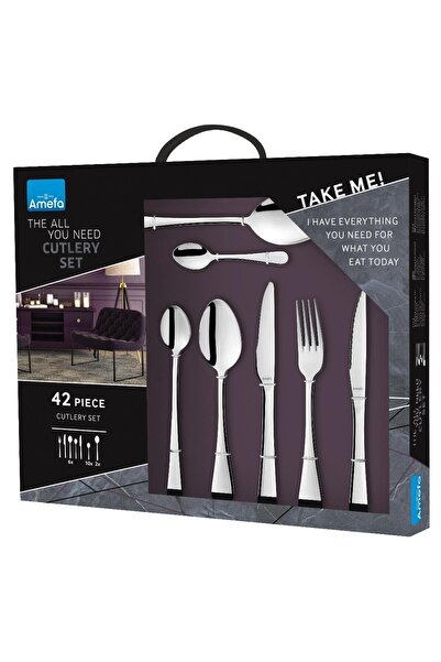 Amefa Cutlery set for 6 people, 42 pieces, Amefa, Rome, 18/0 stainless steel