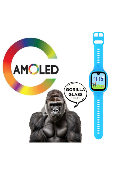 Wiky Watch 5 Plus Çocuk Akıllı Saat - Görüntülü Arama, Gps, Sos, Sağlık Takibi, Güvenli Alan Mavi