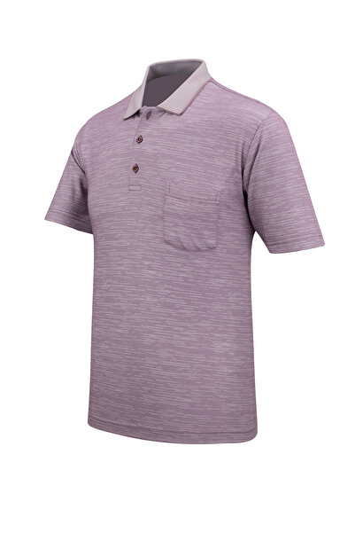Çizgi Triko Men's Polo Neck Classic Fit T-Shirt with Pocket - 5114