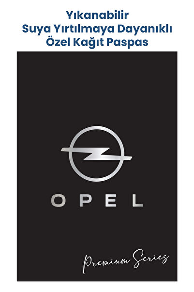 BALKAN AMBALAJ Suya Dayanıklı Yıkanabilir Opel Oto Paspas Kağıdı Siyah Gümüş ...
