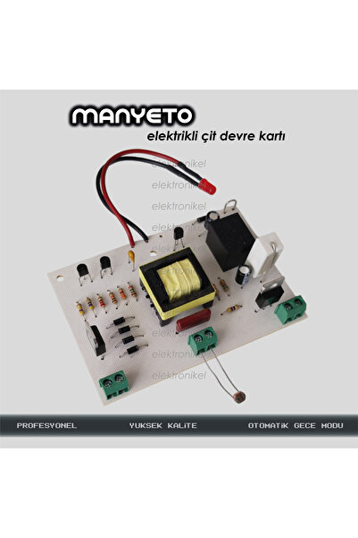 Manyeto Elektrikli Çit Devresi Gece Gündüz Sensörlü Anakart