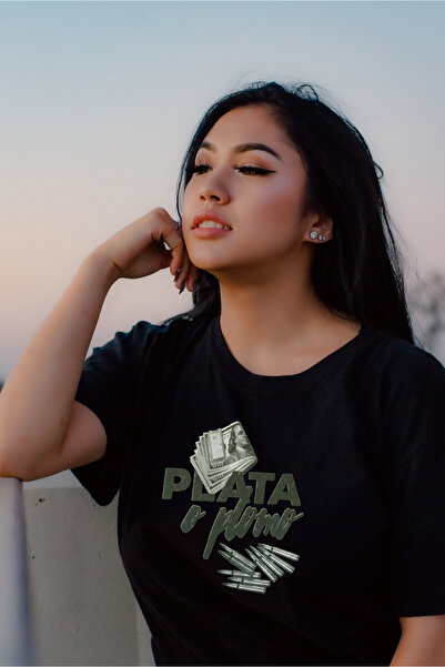 VİZYON İKRA  "Plata O Plomo " Μπλουζάκι/Τι-σερτ με στάμπα Narcos, Unisex