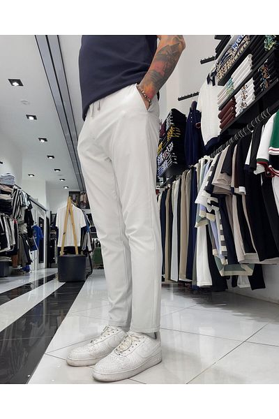 Higo Man Power Lycra Non Iron Slim Fit Men's Fabric Trousers