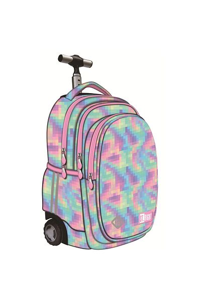 ST Right St.right Trolley Bag, Pastel Pixels Collection, Tb01, Silicone Wheels, 44x32x25 Cm