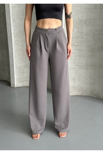RPT MODA Korean Model Palazzo Double Button High Waist Pants