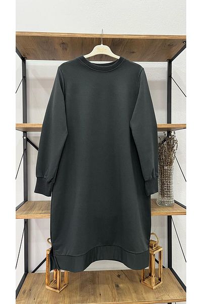ÖZNE BUTİK Women's Basic Long Tunic with 100% Cotton
