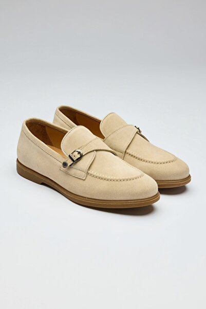 Lordmaul Bej Tokalı Süed Loafer