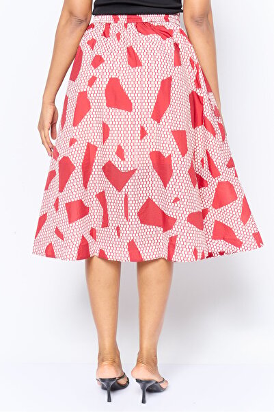 Esprit Women Allover Print Midi Skirt, Multicolor