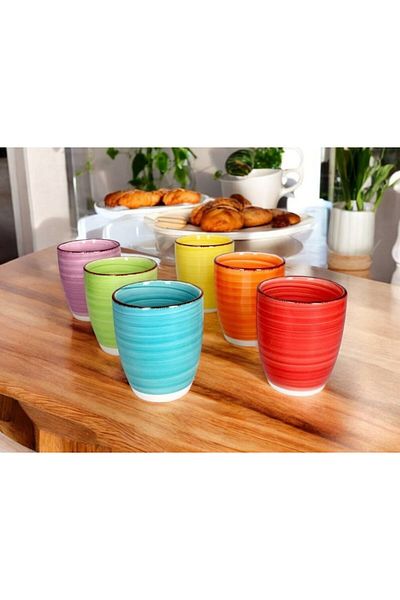 Tavola Set of 6 espresso coffee cups 180 ml COLORS
