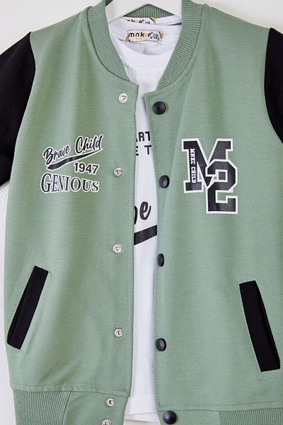 TOFİSA Boy's Mint College Jacket Double Set - 26314