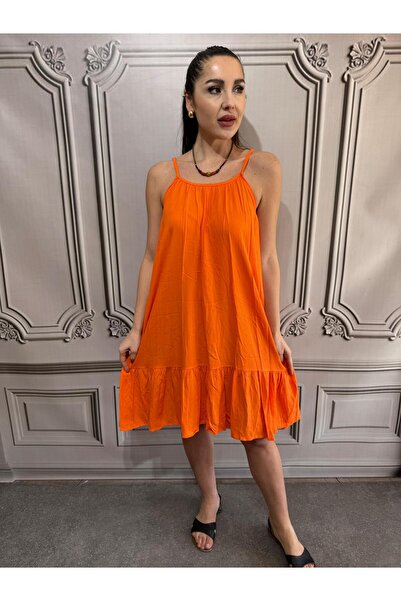 AGORATEKSTİL Γυναικείο κοντό φόρεμα από ύφασμα βισκόζης